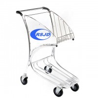 Aluminium airport compass four wheels high airside free duty shopping trolley