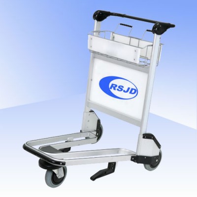 International airport equipment luggage trolley with brake