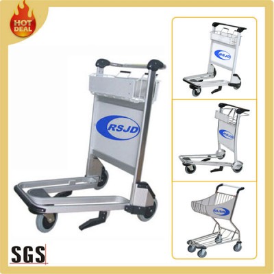 Airport brand luggage baggage cart with 3 wheels